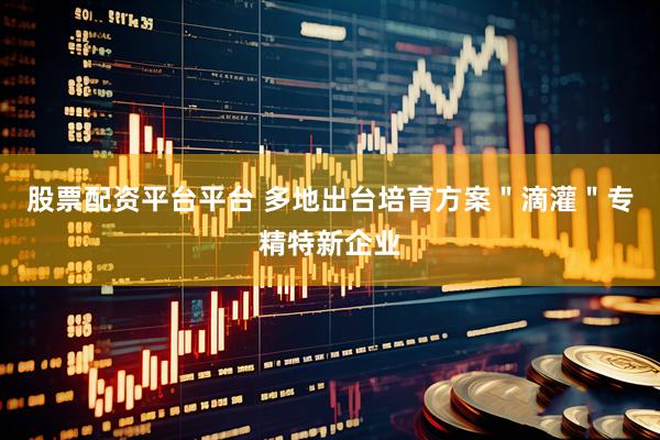 股票配资平台平台 多地出台培育方案＂滴灌＂专精特新企业