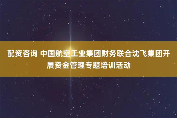 配资咨询 中国航空工业集团财务联合沈飞集团开展资金管理专题培训活动