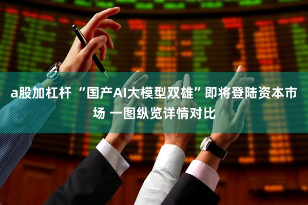 a股加杠杆 “国产AI大模型双雄”即将登陆资本市场 一图纵览详情对比